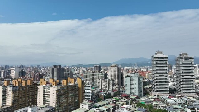 Aerial photography in Taipei city.