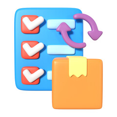 Obraz premium Order Processing 3D Illustration Icon