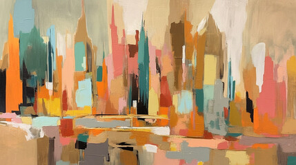 abstract modern landscape painting