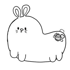 Rabbit Easter hand drawn 