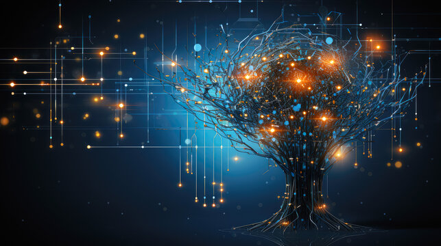 Artificial intelligence concept, AI, background