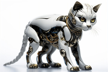 Robot Cat illustrations, create using generative AI tools