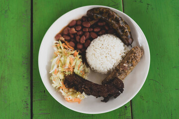 Bandeja paisa, typical dish in the Antioqueña region of Colombia.