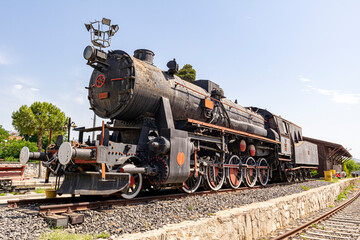 Naklejka premium Old steam train