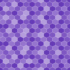 Purple honeycomb pattern. Honeycomb vector pattern. Honeycomb pattern.  Seamless geometric pattern for floor, wrapping paper, backdrop, background, gift card, decorating.