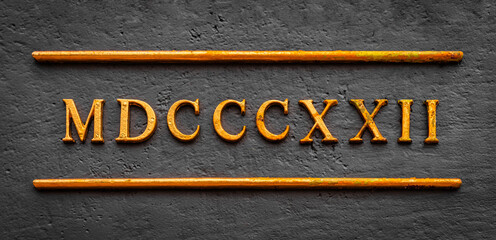 MDCCCXXII römische Ziffern