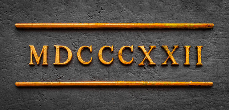 MDCCCXXII r&ouml;mische Ziffern