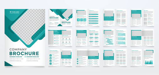 brochure template with modern concept and minimalist layout use for annual report company profile and corporate proposal