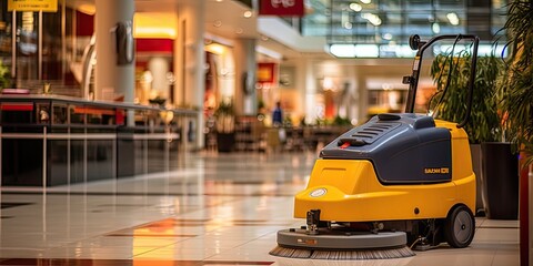 Commercial Cleaning Machine in Mall