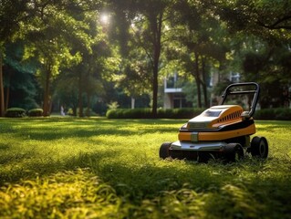 Autonomous Lawn Mower in Public Park