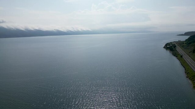 4k High definition drone video of the beautiful Lake Sevan- Armenia