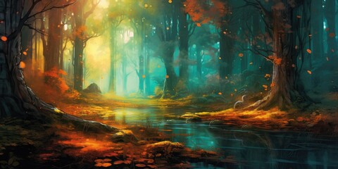 Mysterious Forest Digital Art