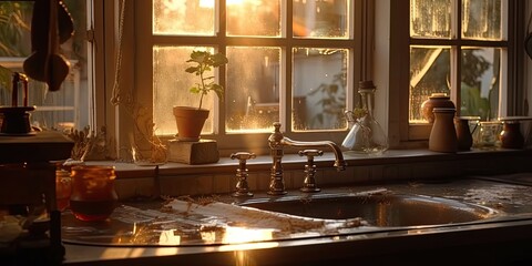 Sunlit Sink Reflection