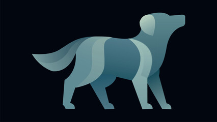 Loyal Companion: A Vector Dog Illustration