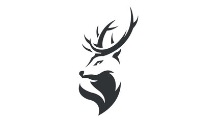 Graceful Antlers: A Vector Deer Illustration
