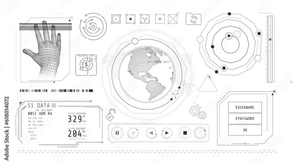 Poster dynamic animation on the theme of protection of online transactions.