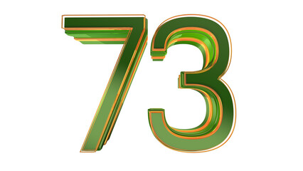 Creative green  3d number 73
