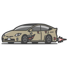 ミサイル風・ファニー、カスタムされたハイブリッド車