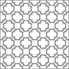 Modern stylish abstract texture. Geometric shapes from striped elements. Black and white pattern.