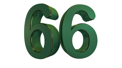 Creative design  3d number 66