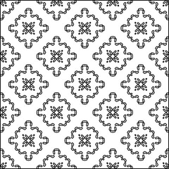  Modern stylish abstract texture. Geometric shapes from striped elements. Black and white pattern.