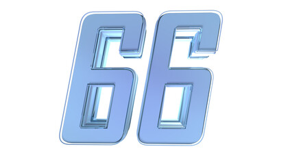 Clean design 3d number 66