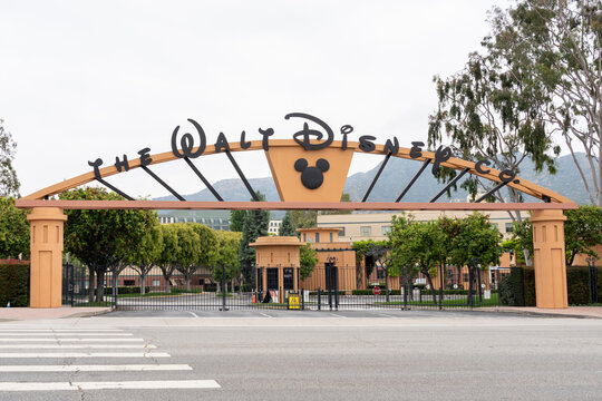 Walt Disney Studios in Burbank, California, United States - May 28, 2023. The Walt Disney Studios is a studio lot which serves as the global headquarters for The Walt Disney Company media conglomerate