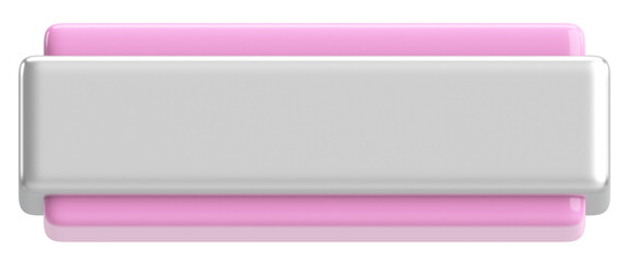 3D button. Empty button. 3D illustration.