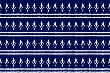 Fabric ethnic pattern art. Ikat seamless pattern in tribal. American, Mexican style. Design for background, wallpaper, vector illustration, fabric, clothing, carpet, textile, batik, embroidery.