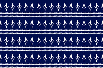 Fabric ethnic pattern art. Ikat seamless pattern in tribal. American, Mexican style. Design for background, wallpaper, vector illustration, fabric, clothing, carpet, textile, batik, embroidery.