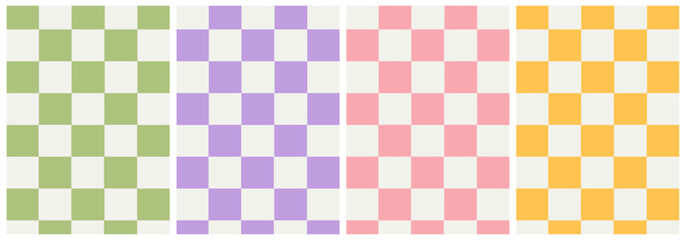 Set of colorful abstract backgrounds.Y2k aesthetic.Vector cards in retro psychedelic style.Groovy backgrounds.