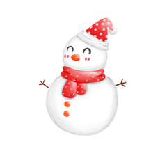 snowman with polka dot hat