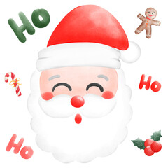 christmas card with santa claus