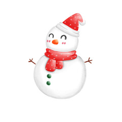 snowman with red hat