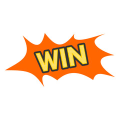 letter win, comic design logo template illustration
