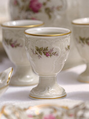 Classic rose collection. Rosenthal group germany vintage tea sets with embossed patterns and roses