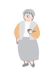 笑顔のシニア女性