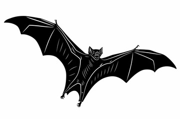 illustration of a bat, vector drawing