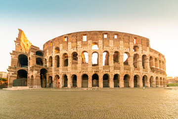 The Colosseum in rome early morning, Rome, Italy