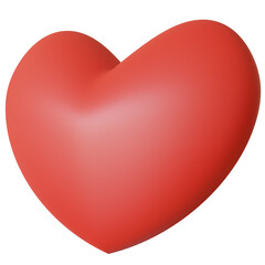 Red heart shape 3D