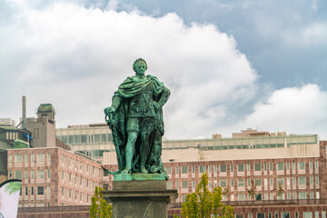 Fototapeta na wymiar Statue of Charles XIII in Kungsträdgården, Stockholm, Sweden