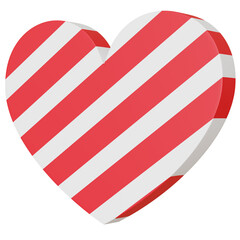Red heart shape 3D