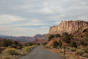Scenic Drive Road View in Capital Reef National Park