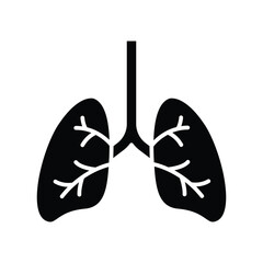 lungs icon vector design template in white background