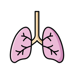 lungs icon vector design template in white background