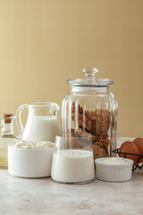 ingredients for making cottage cheese cookies