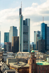 Frankfurt financial business district with skyscrapers, Germany