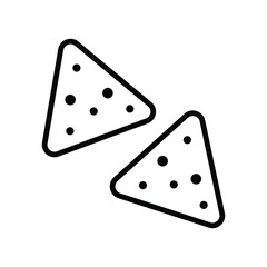 tortilla chips icon vector design template in white background