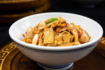 Home cooking in Hunan, China, special Chinese food, indoor shot, close-up, Hunan food