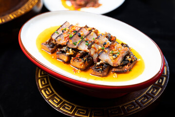 Home cooking in Hunan, China, special Chinese food, indoor shot, close-up, Hunan food